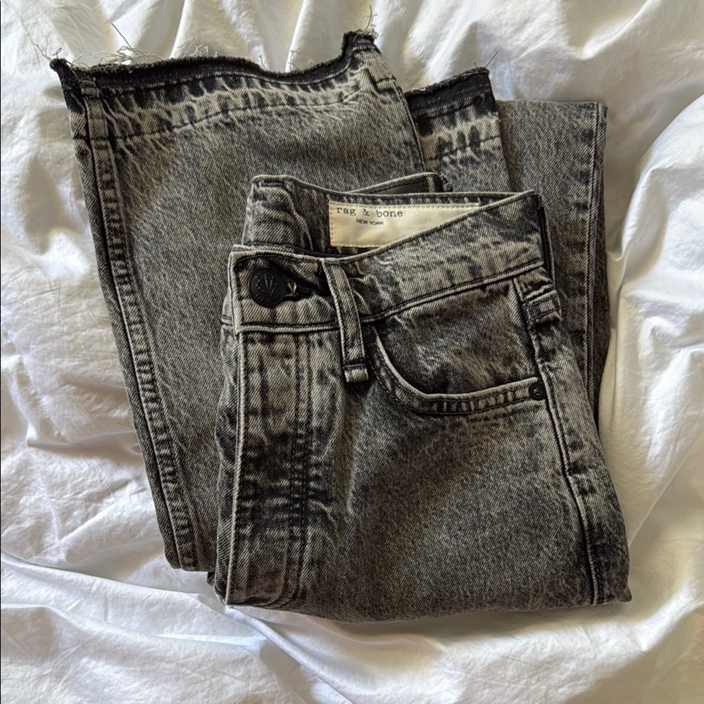 Brand new Rag and Bone Gray Distressed Jeans